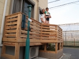 機能満載！ ウッドデッキで便利になったね